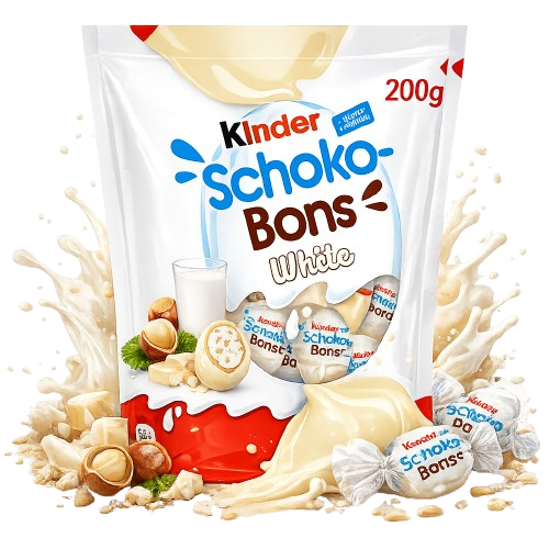 KINDER SCHOKO BONS WHITE 200GR – Rick Doces KINDER SCHOKO BONS WHITE 200GR – Rick Doces