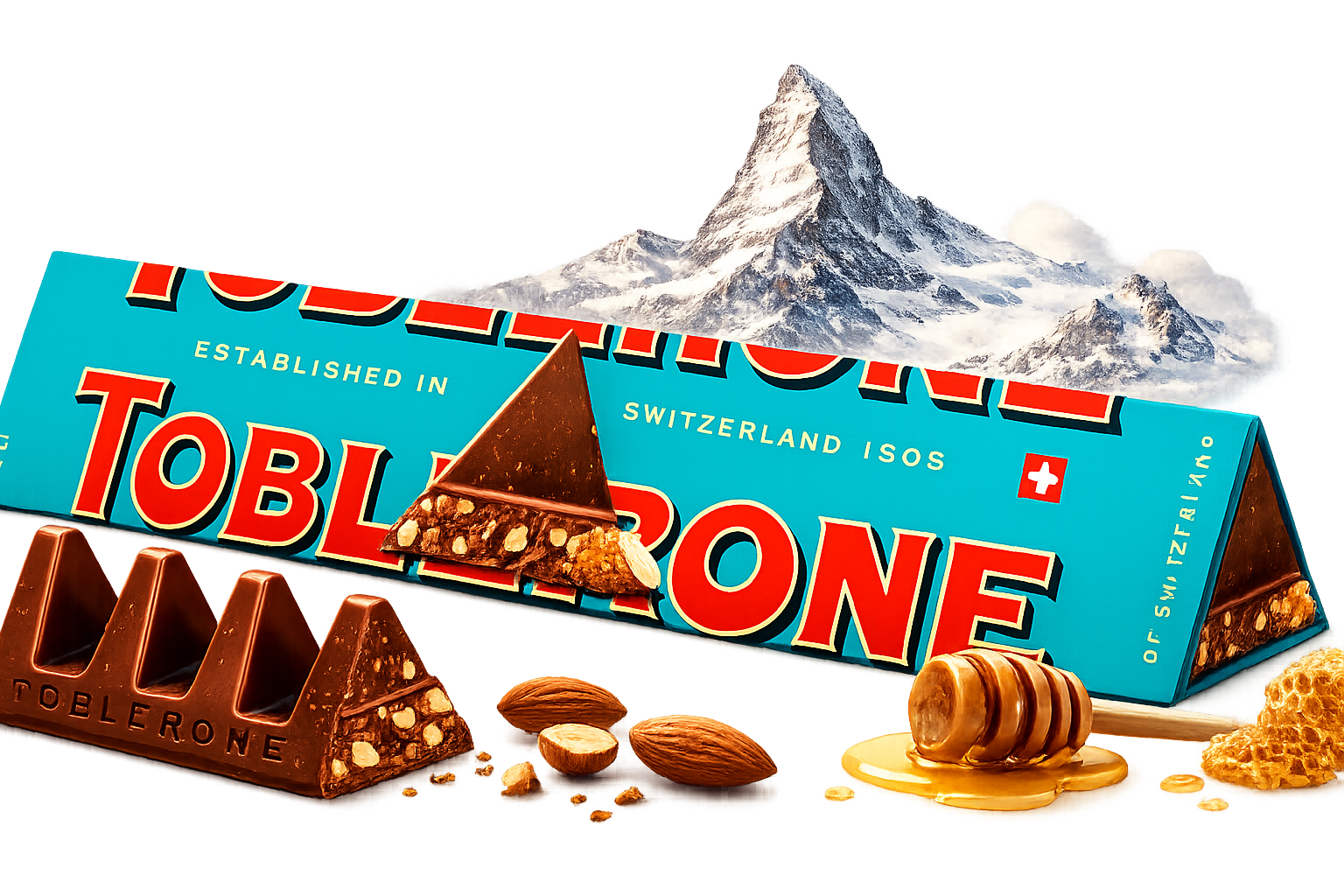 CHOCOLATE TOBLERONE CRUNCHY ALMONDS