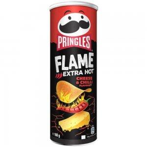 PRINGLES FLAME EXTRA HOT CHEESE E CHILLI FLAVOUR 160GR