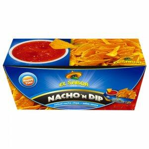EL SABOR NACHO'N DIP SALTED NACHO CHIPS E SALSA SAUSE 175GR