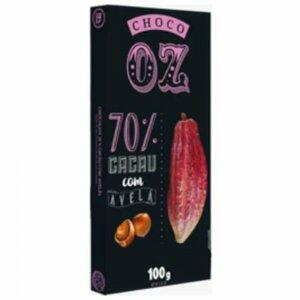 CHOCO OZ 70% CACAU COM AVEL 100GR