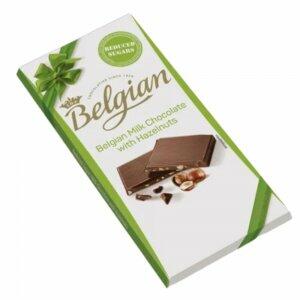 BELGIAN MILK CHOCOLATE WITH HAZELNUTS 100GR