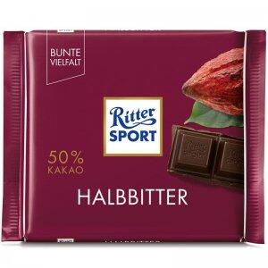 RITTER SPORT DARK CHOCOLATE 100GR