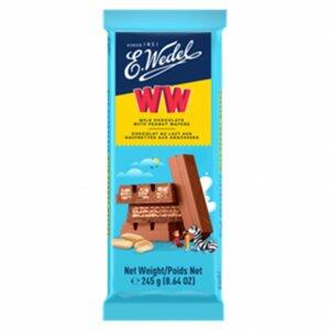 E. WEDEL MILK CHOCOLATE WITH PEANUT WAFERS 245GR