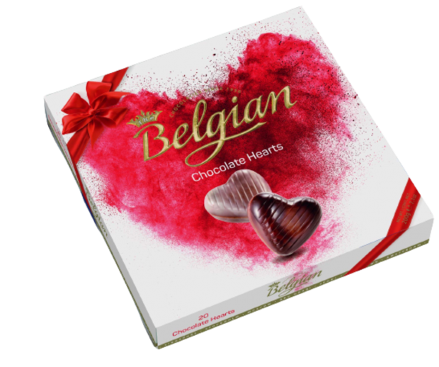 BELGIAN CHOCOLATE HEARTS 200GR
